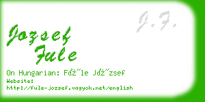 jozsef fule business card